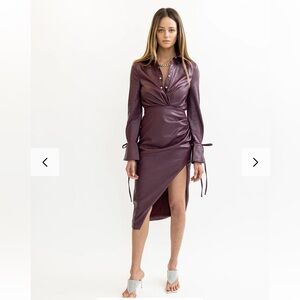Torn by Ronny Kobo Long Sleeve Purple Dress